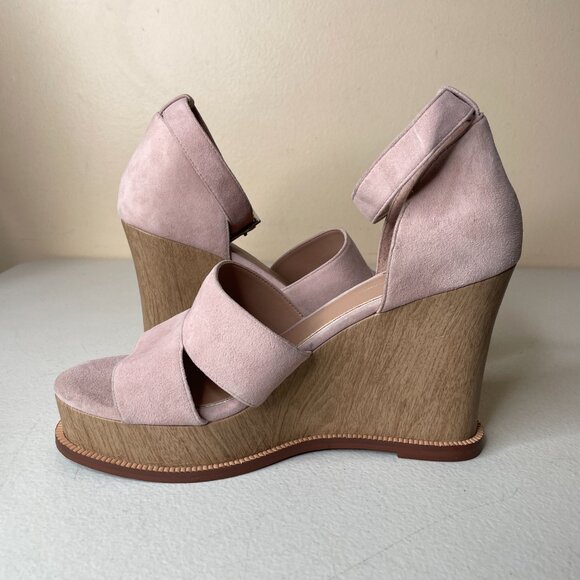 Linea Paolo Blush Pink Emma Chunky Wedge Sandals Size 7 - Picture 4 of 16